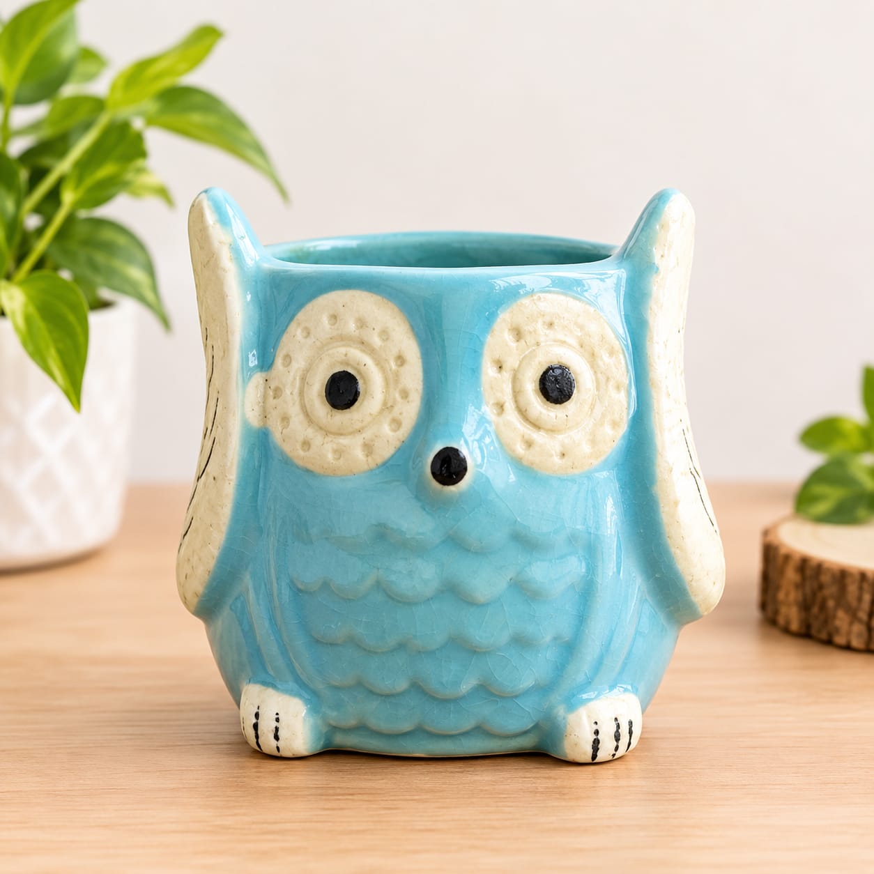 Classic Owl Ceramic Planter