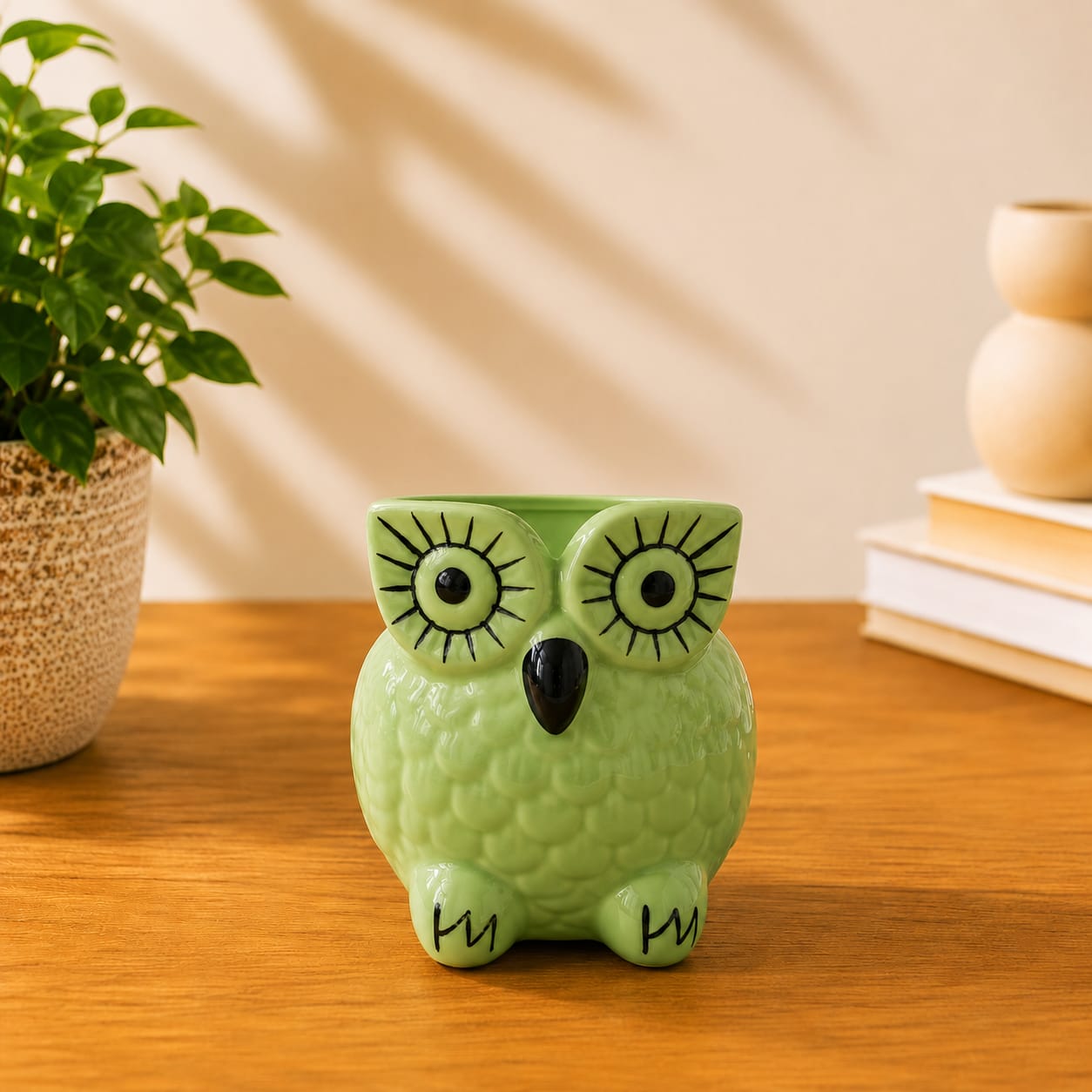 Owl Ceramic Planter