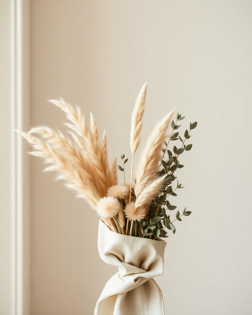 Dried Pampas & Eucalyptus Bouquet