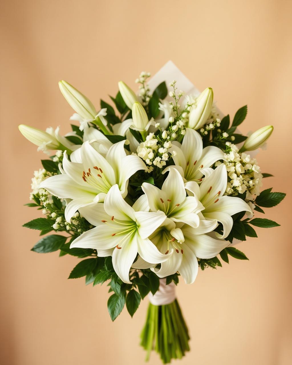 White Lily Garden Bouquet